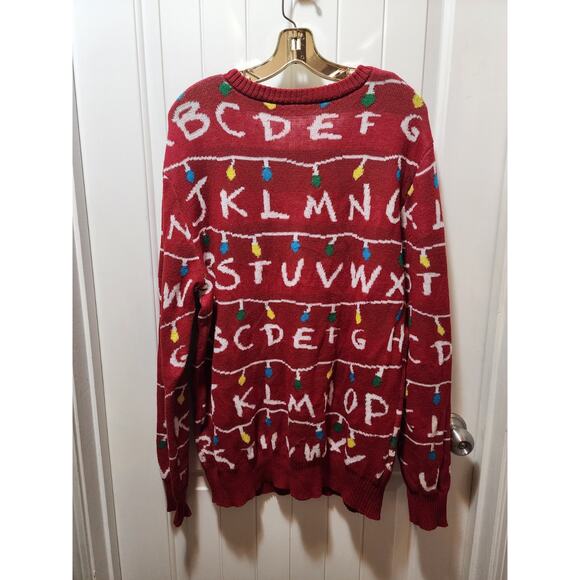 Stranger Things Light Up Ugly Christmas Sweater Sweatshirt Abc Netflix Men’s XL - Picture 4 of 6